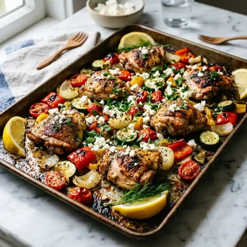 Sheet Pan Greek Chicken and Veggies 5 Sheet Pan Greek Chicken and Veggies