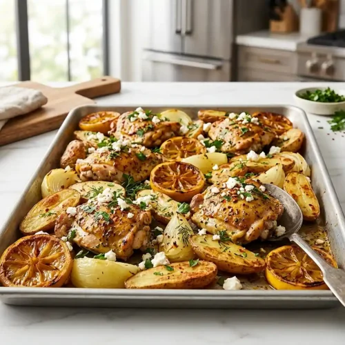 Sheet Pan Lemon Herb Chicken and Potatoes 5 Sheet Pan Lemon Herb Chicken and Potatoes