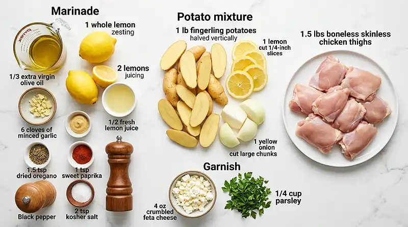 Sheet Pan Lemon Herb Chicken and Potatoes 2 Sheet Pan Lemon Herb Chicken and Potatoes Ingredients