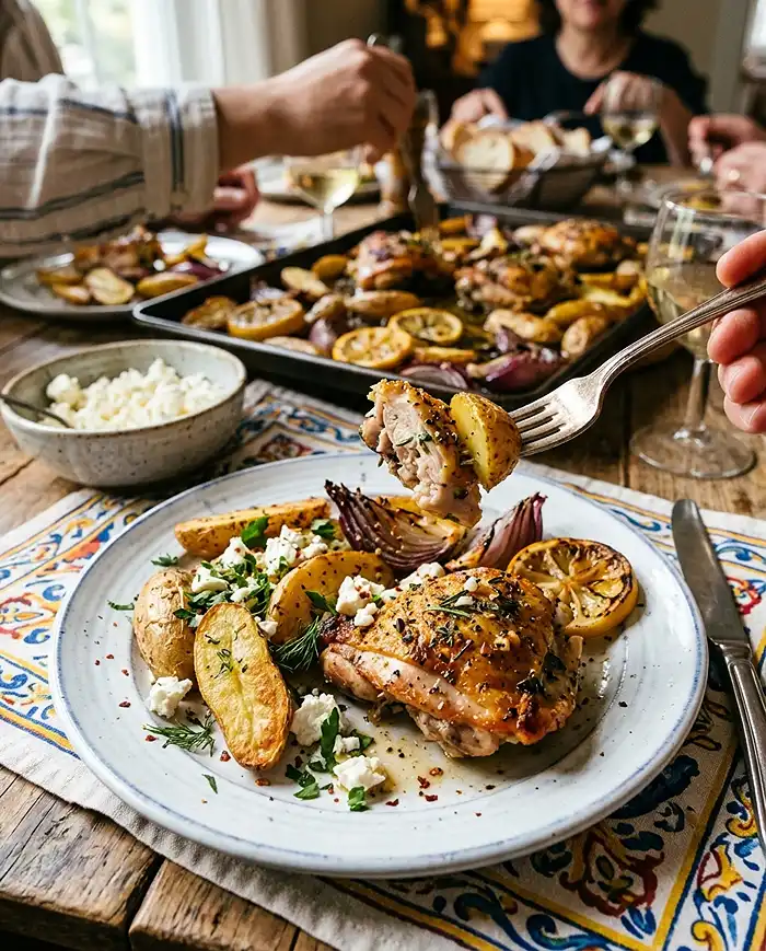 Sheet Pan Lemon Herb Chicken and Potatoes 4 Sheet Pan Lemon Herb Chicken and Potatoes Recipe