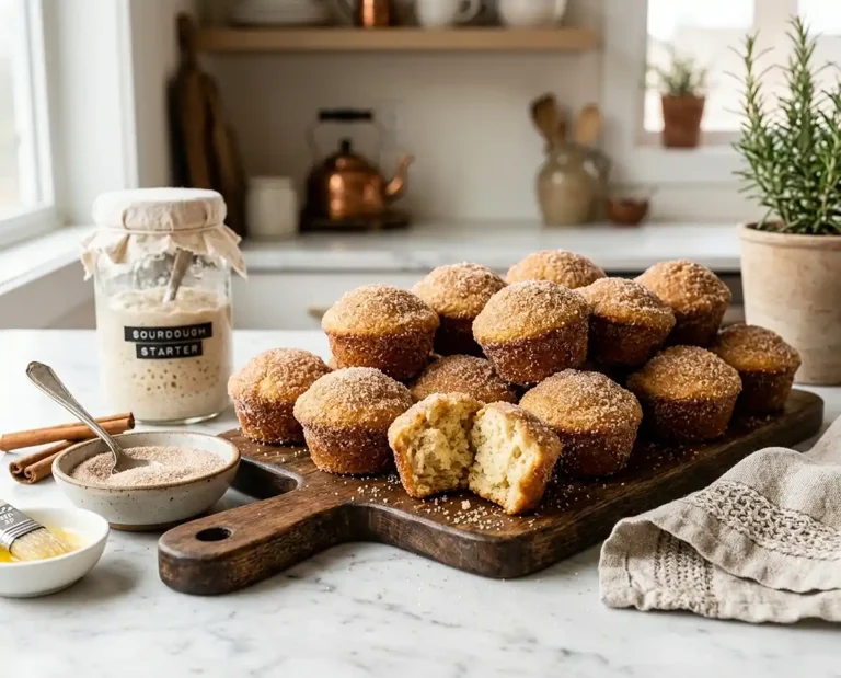 Sourdough Discard Cinnamon Sugar Donut Muffins