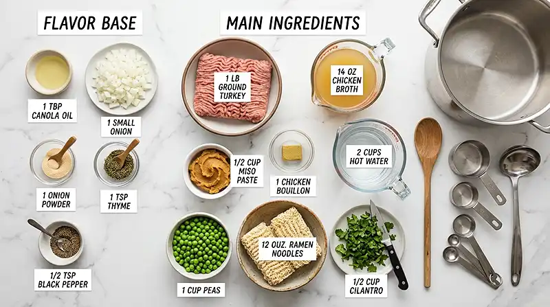 Spicy Miso Ground Turkey Noodles 2 Spicy Miso Ground Turkey Noodles Ingredients