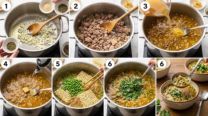 Spicy Miso Ground Turkey Noodles 3 Spicy Miso Ground Turkey Noodles Instructions