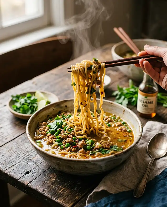 Spicy Miso Ground Turkey Noodles 4 Spicy Miso Ground Turkey Noodles Recipe