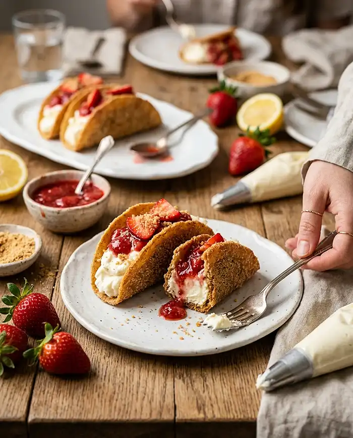 Strawberry Crunch Cheesecake Tacos 4 Strawberry Crunch Cheesecake Tacos Recipe