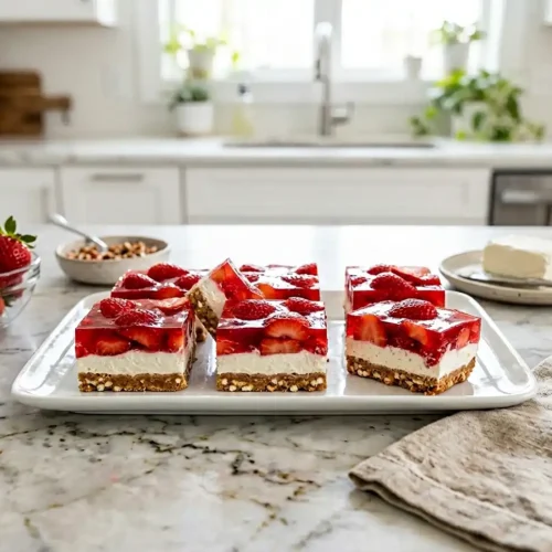 Strawberry Pretzel Salad Bars 5 Strawberry Pretzel Salad Bars