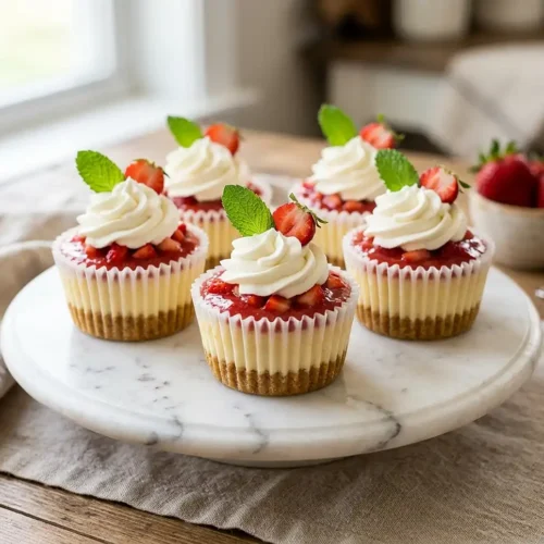 Strawberry Shortcake Cheesecake Cups