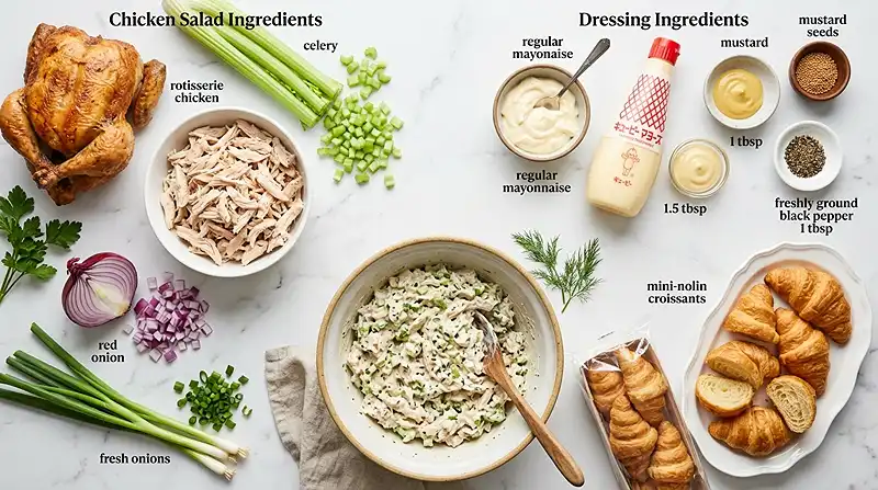 Tea Party Chicken Salad Croissants 2 Tea Party Chicken Salad Croissants Ingredients