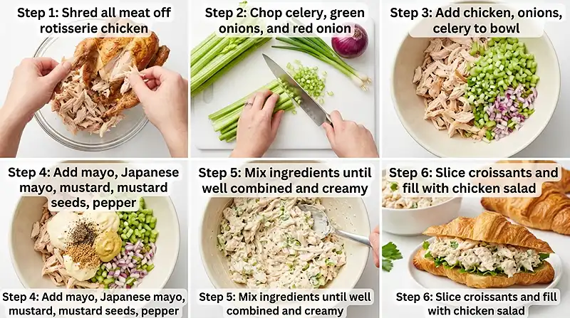 Tea Party Chicken Salad Croissants 3 Tea Party Chicken Salad Croissants Instructions