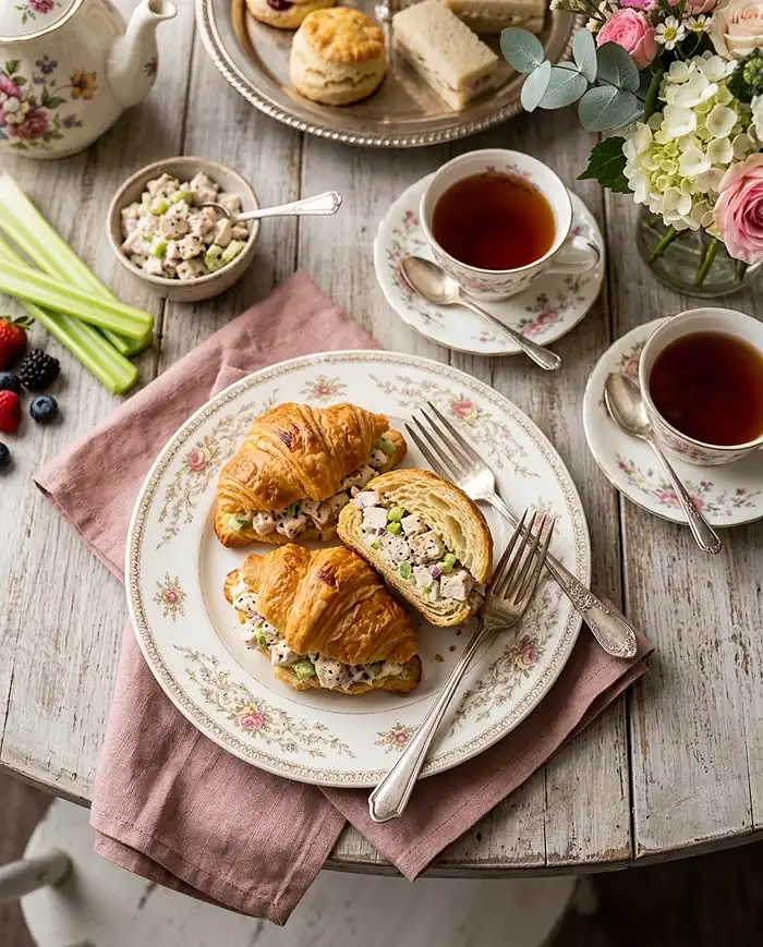 Tea Party Chicken Salad Croissants 4 Tea Party Chicken Salad Croissants Recipe