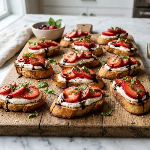 Whipped Goat Cheese Strawberry Crostini 5 Whipped Goat Cheese Strawberry Crostini