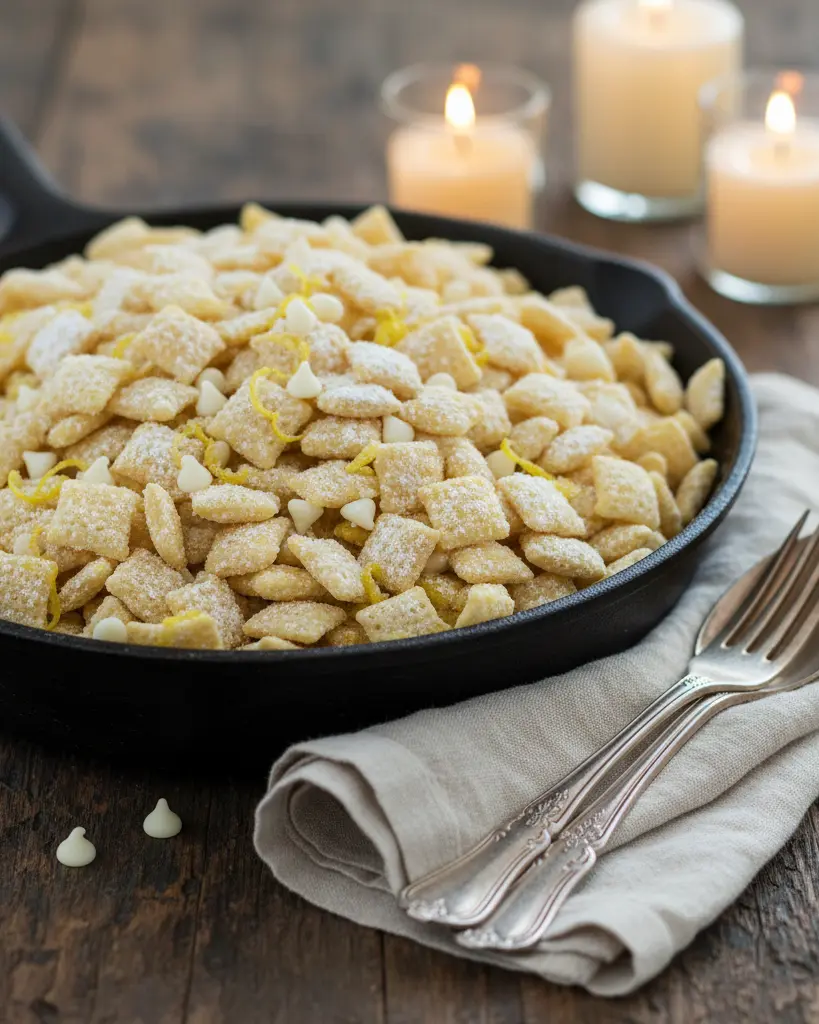 Lemonade Puppy Chow Treat 3 Lemonade Puppy Chow final plated dish