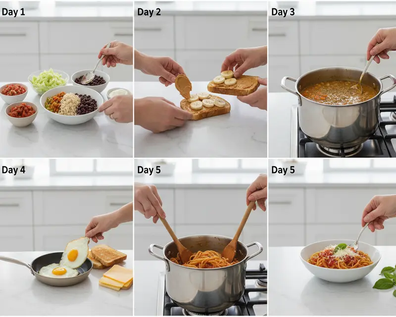 $1 Per Serving Summer Challenge 3 cooking process