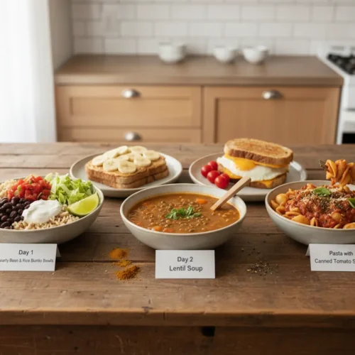 Beautiful plated $1 Per Serving Summer Challenge: Full Week