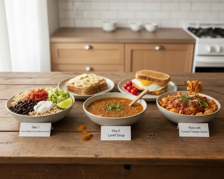 Beautiful plated $1 Per Serving Summer Challenge: Full Week