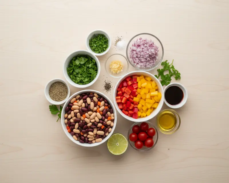 5 Minute Dense Bean Salad Recipe 2 ingredients