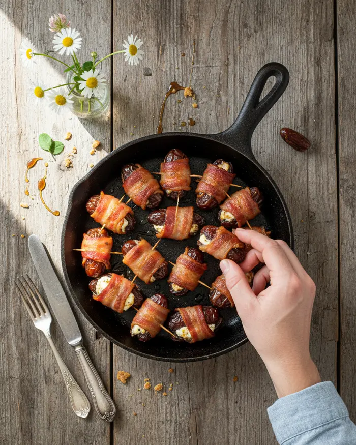 Air Fryer Bacon-Wrapped Dates Recipe 4 final plated dish
