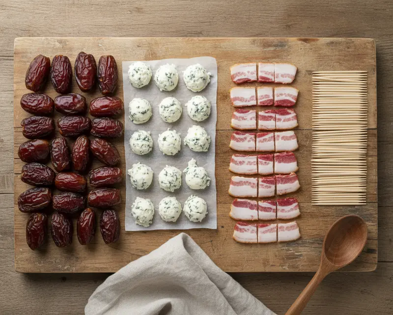 Air Fryer Bacon-Wrapped Dates Recipe 2 ingredients