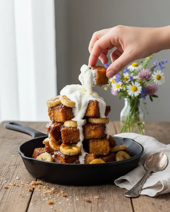 Air Fryer Banana Foster Bites 4 final plated dish