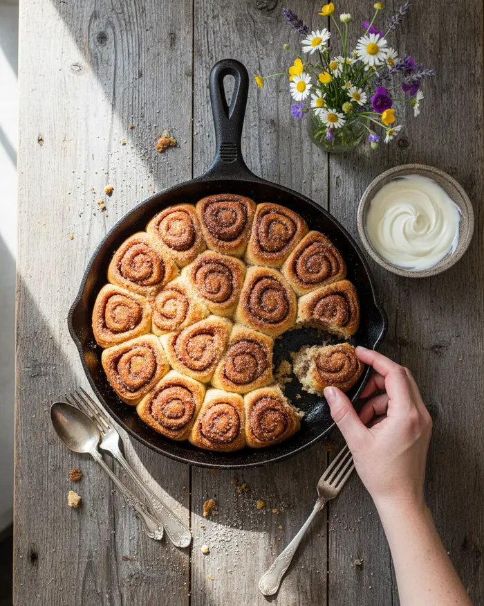Air Fryer Cinnamon Roll Bites Recipe 4 final plated dish
