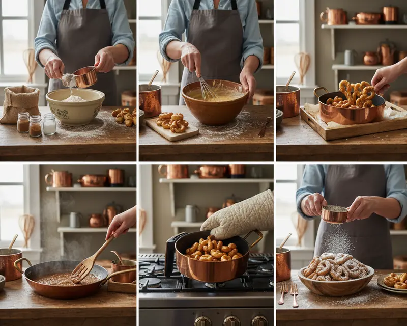 Air Fryer Cinnamon Sugar Pretzel Bites Recipe 3 cooking process