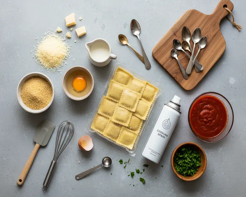 Air Fryer Crispy Ravioli Recipe 2 ingredients