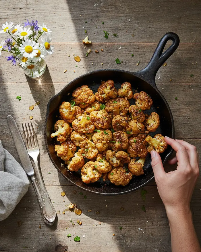 Air Fryer Honey Garlic Cauliflower Recipe 4 final plated dish