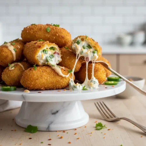 Beautiful plated Air Fryer Jalapeño Poppers Party Platter