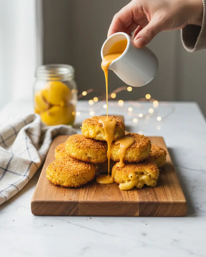 Crispy Air Fryer Mac and Cheese Bites Recipe 4 final plated dish