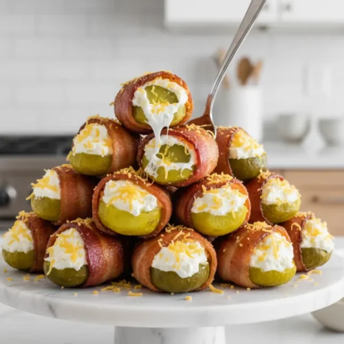 Beautiful plated Air Fryer Pickle Poppers