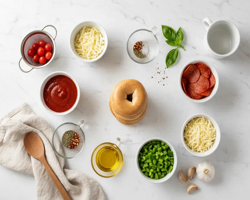 Air Fryer Pizza Bagel Bites Recipe 2 ingredients
