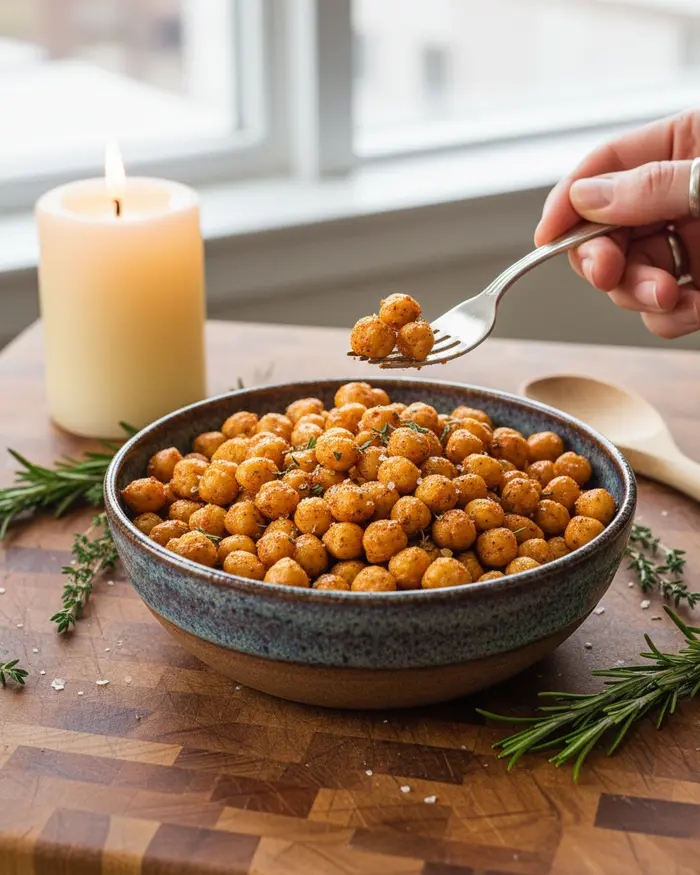 Air Fryer Roasted Chickpeas Snack Mix 4 final plated dish