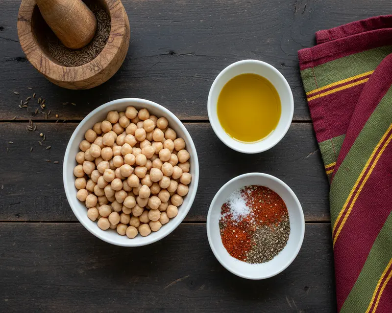 Air Fryer Roasted Chickpeas Snack Mix 2 ingredients