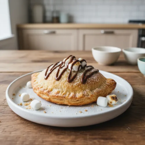 Beautiful plated Air Fryer S'mores Hand Pies