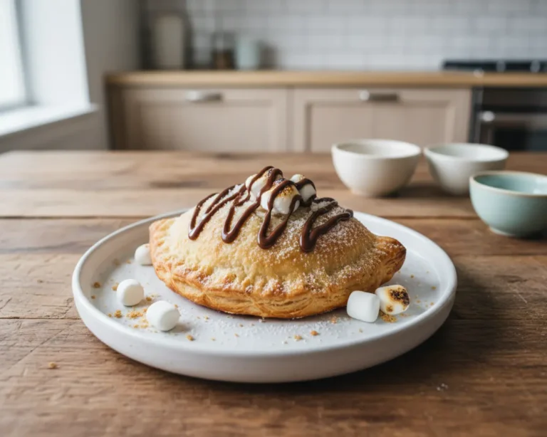 Beautiful plated Air Fryer S'mores Hand Pies