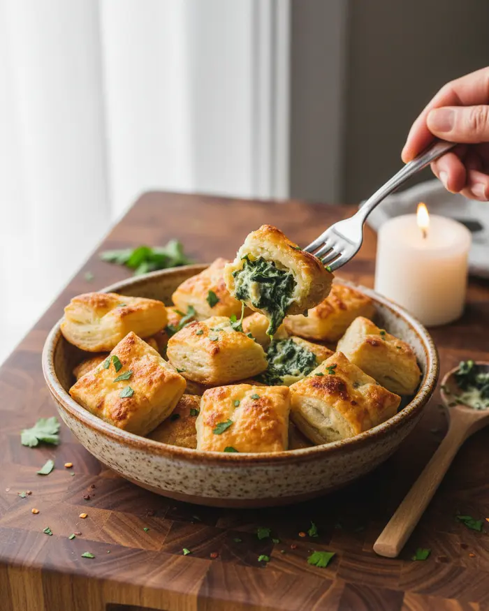 Air Fryer Spinach Artichoke Dip Bites Recipe 4 final plated dish