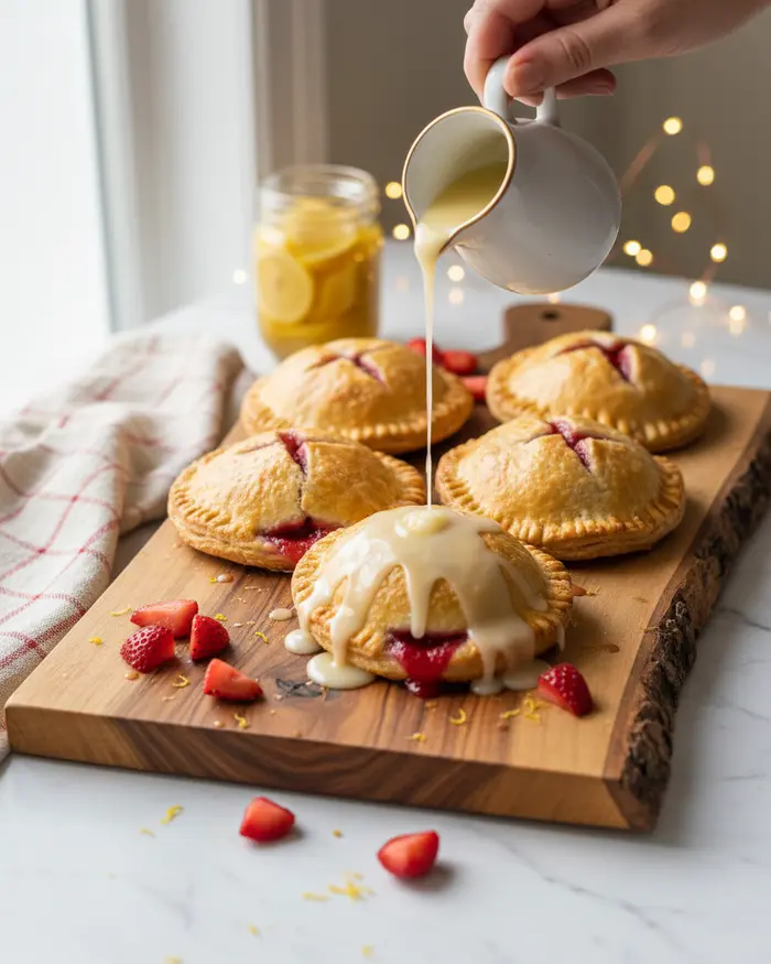 Air Fryer Strawberry Hand Pies Recipe 4 final plated dish