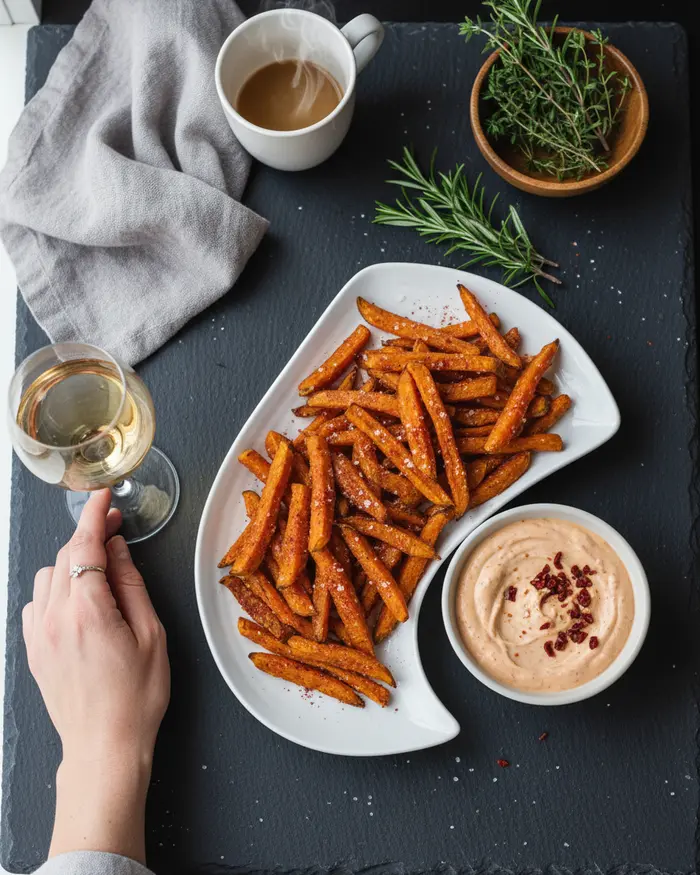 Air Fryer Sweet Potato Fries 4 final plated dish
