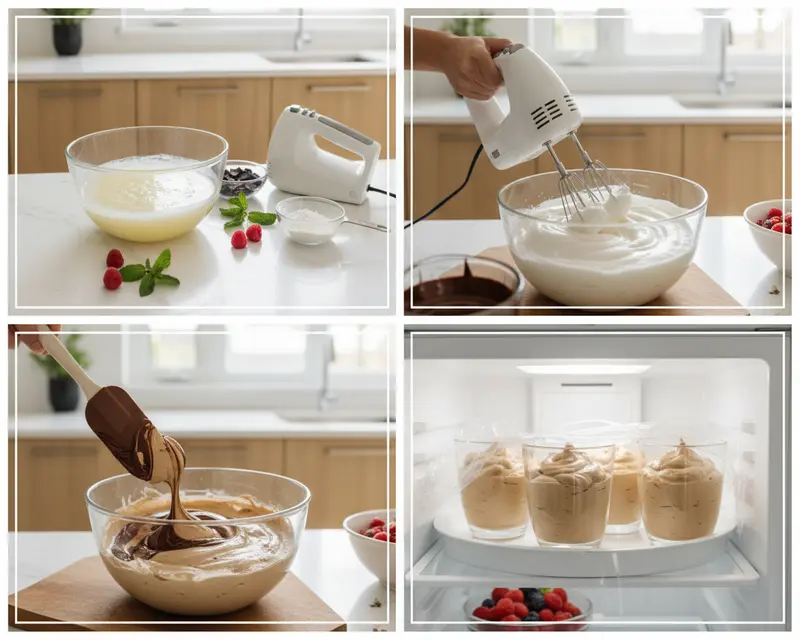 Aquafaba Chocolate Mousse 3 cooking process