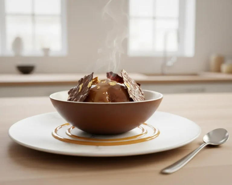 Beautiful plated Aquafaba Chocolate Mousse: Liquid Gold
