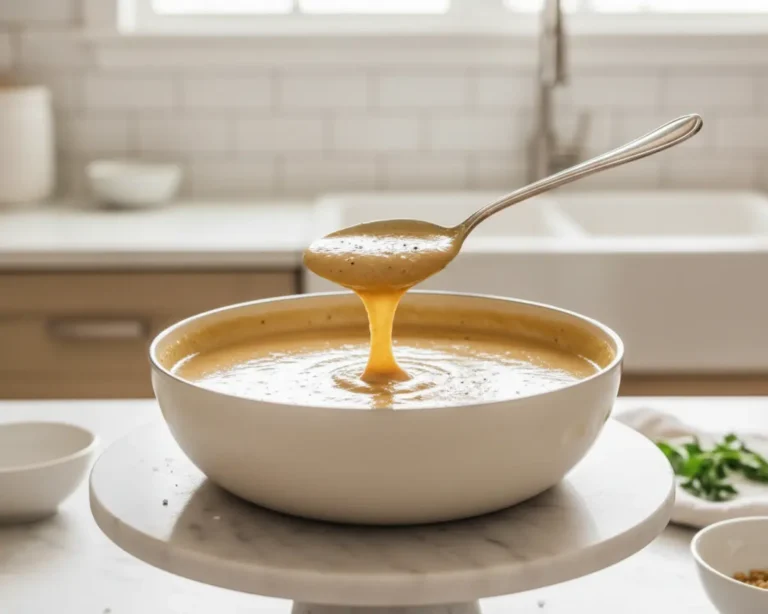 Beautiful plated Bean Cooking Liquid Soup Thickener