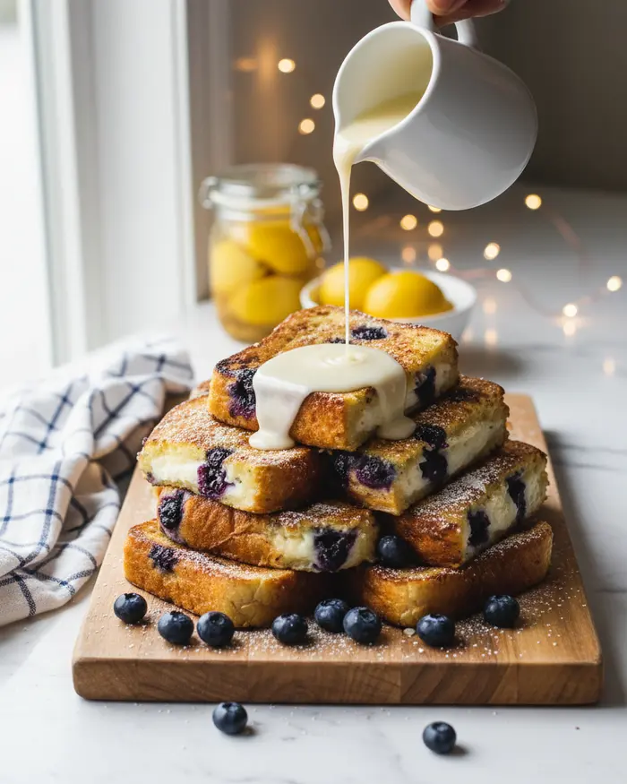 Blueberry Cream Cheese French Toast 4 final plated dish