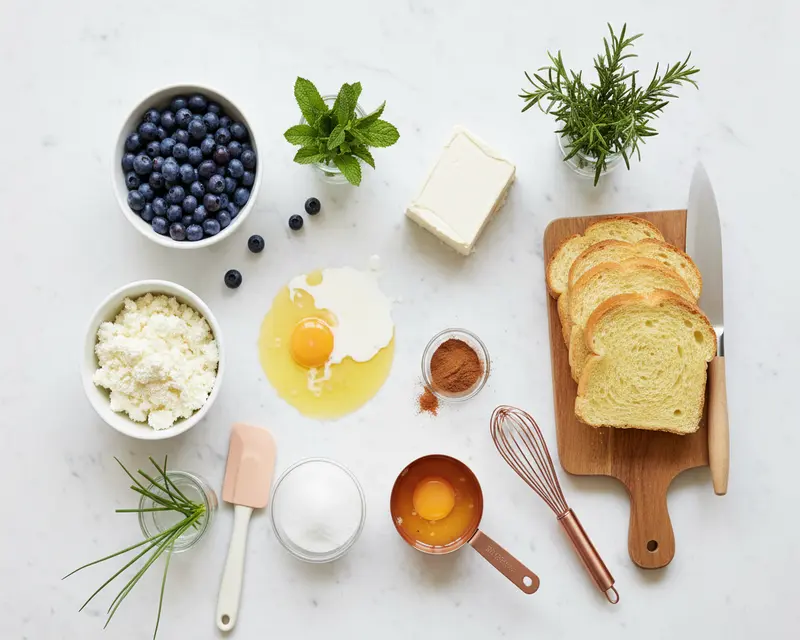 Blueberry Cream Cheese French Toast 2 ingredients
