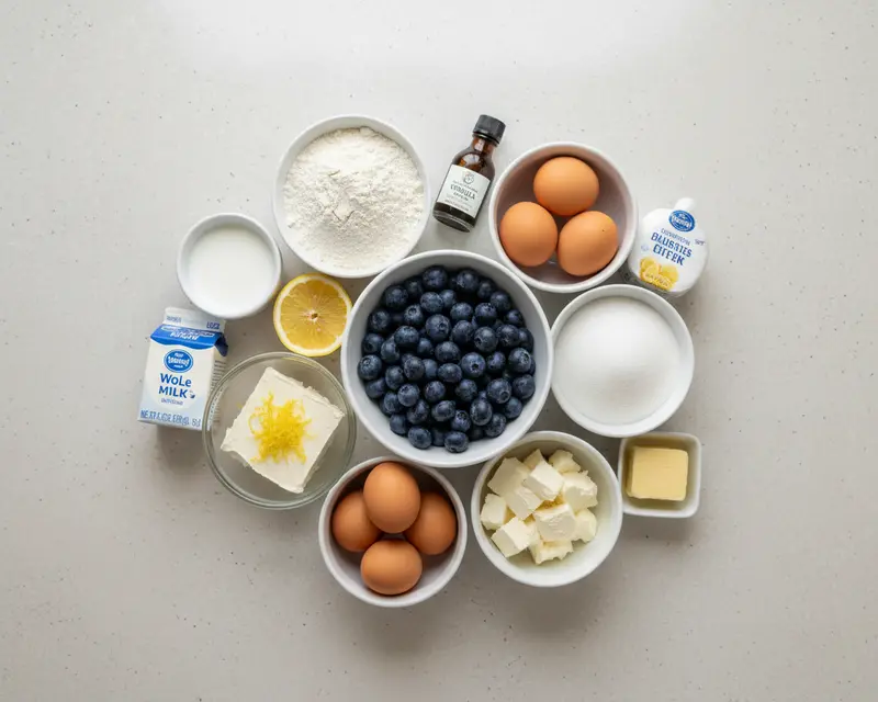 Blueberry Lemon Cream Cheese Pancakes 2 ingredients