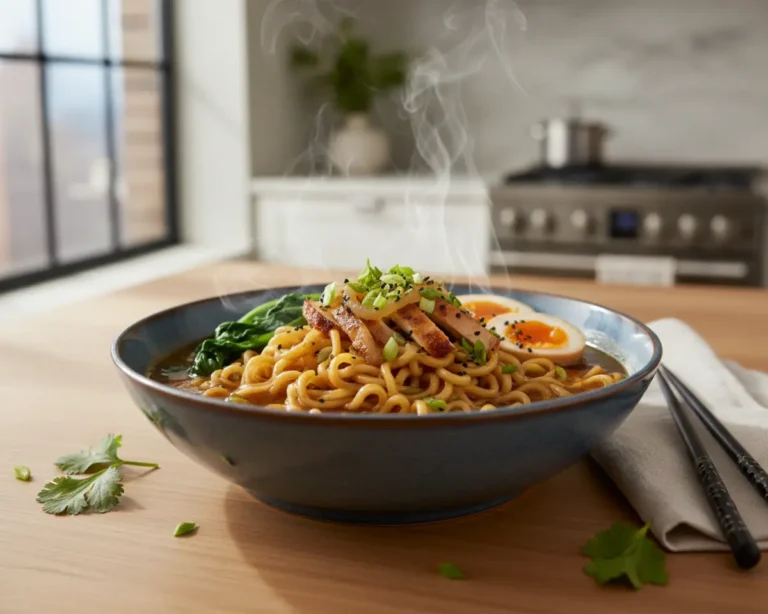 Beautiful plated Bone Broth Gut Lining Repair Therapeutic Ramen