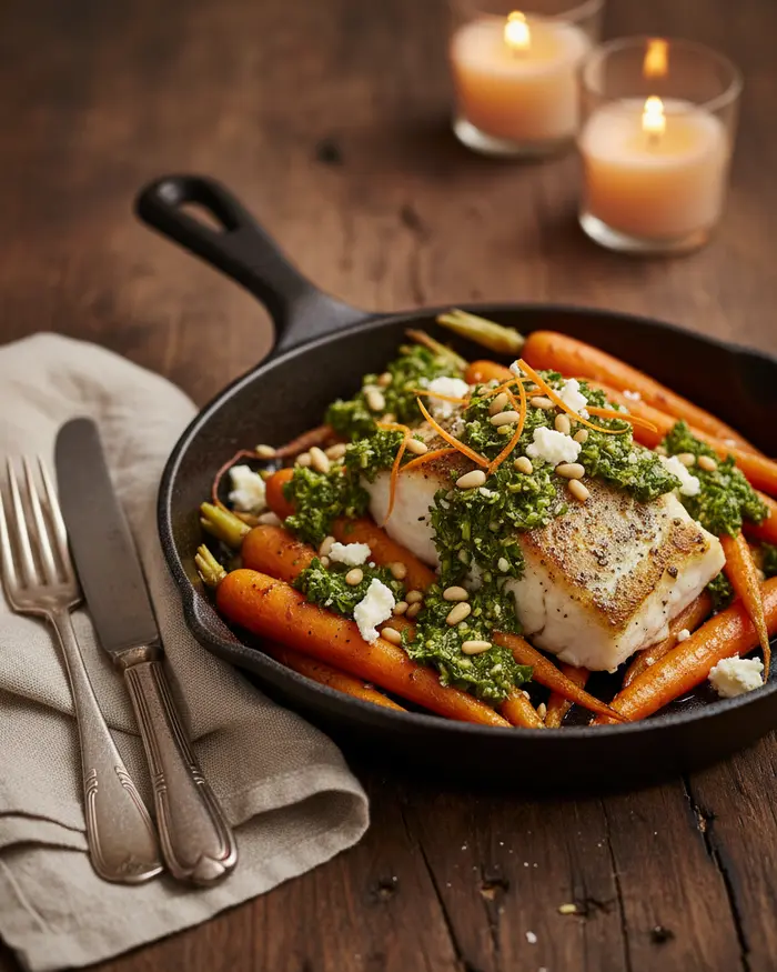 Carrot Top Chimichurri Sauce Recipe - Zero Waste 4 final plated dish