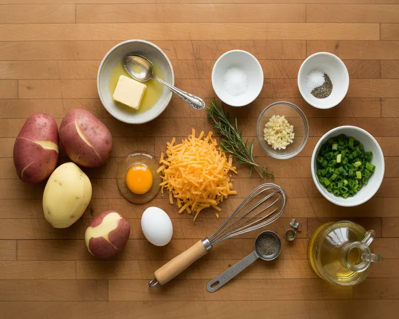 Crispy Cheesy Mashed Potato Cakes 2 ingredients