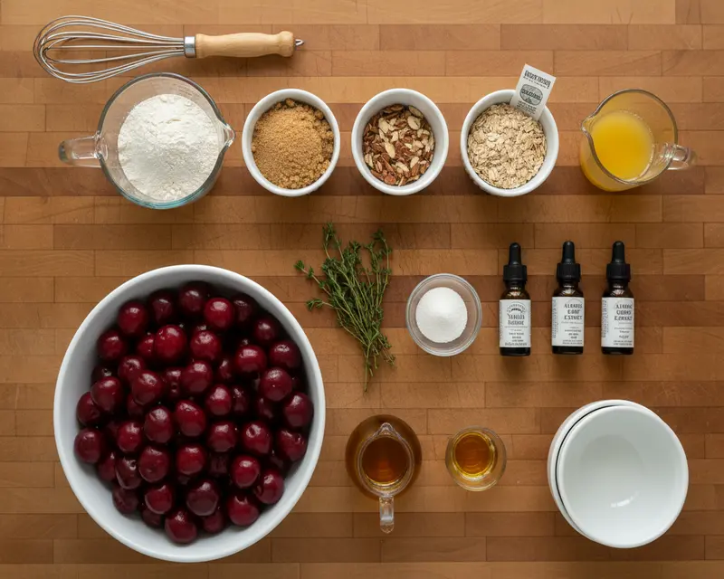 Easy Cherry Crisp Recipe with Oat Topping 2 ingredients