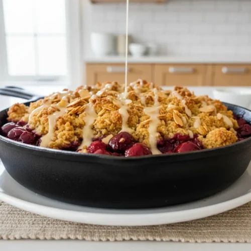 Beautiful plated Cherry Crisp