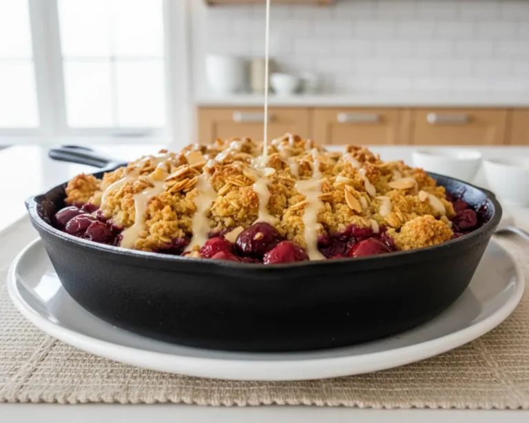 Beautiful plated Cherry Crisp